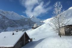 Aussicht durch das Küchenfenster